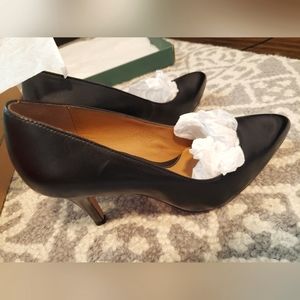 Dalhart Chest Black Leather Pointed Toe Heels